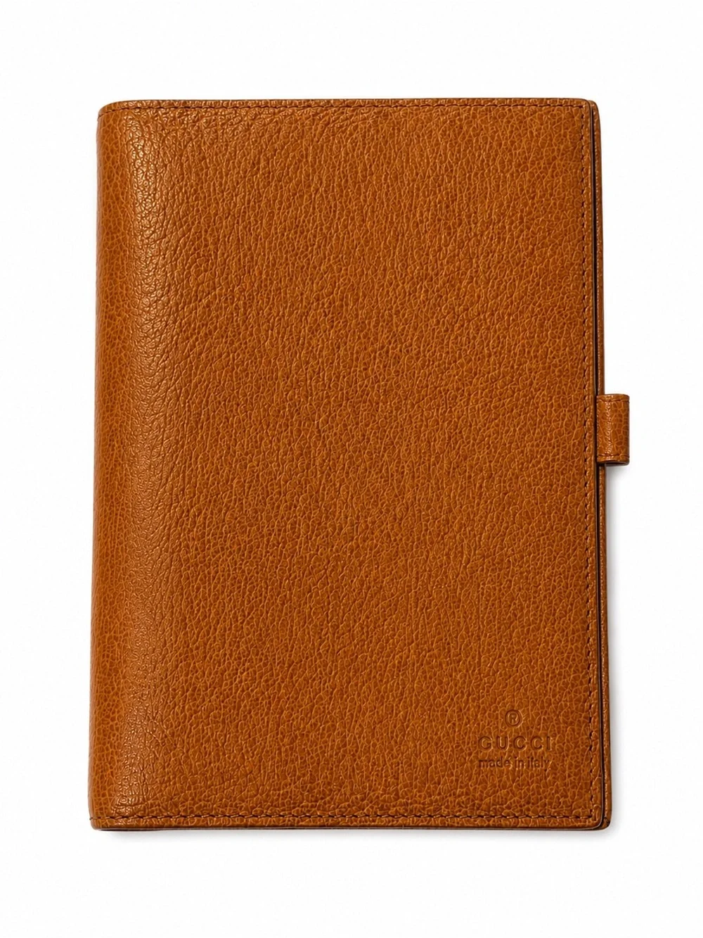 Vintage Gucci Agenda Planner A7 Brown Leather 6-Ring Made in Italy
